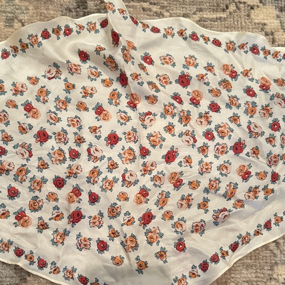 Coach White and Red Floral Bandana - Picture 3 of 3